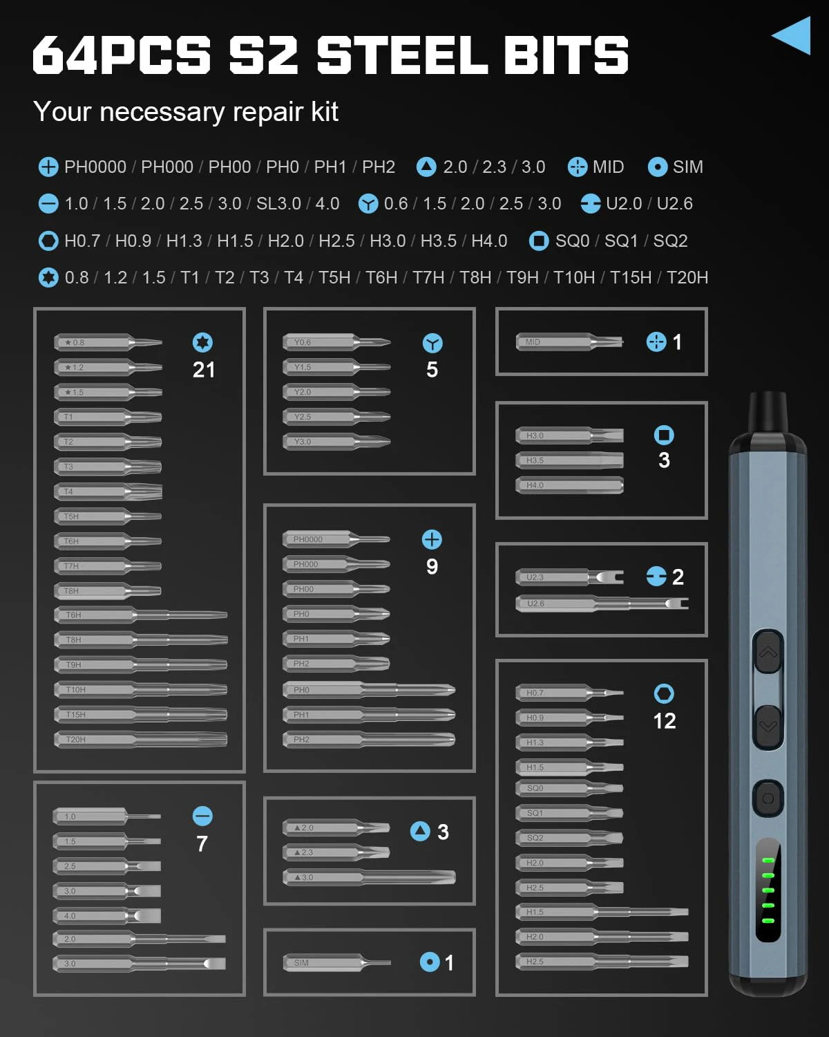 68 in 1 Electric Screwdriver 