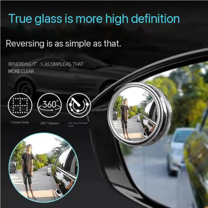 2 Pcs Mirror Car Auxiliary Rearview Convex