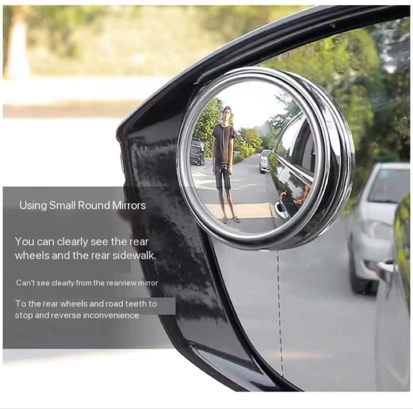 2 Pcs Mirror Car Auxiliary Rearview Convex